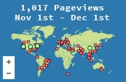 Locations of visitors to this page