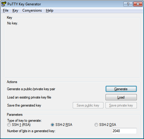 PuTTY Key Generator
