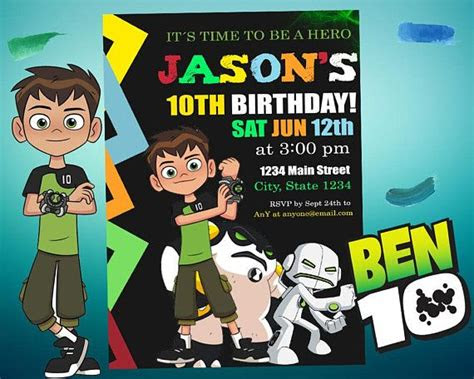 Are you looking for a way to make your next birthday celebration extra special? ben 10 custom birthday party invitation ben 10 digital printable card