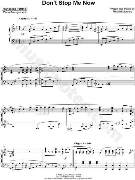 francesco parrino dont stop   sheet  piano