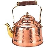 Old Dutch 2 Quart Solid Copper Teakettle With Wooden Handle
