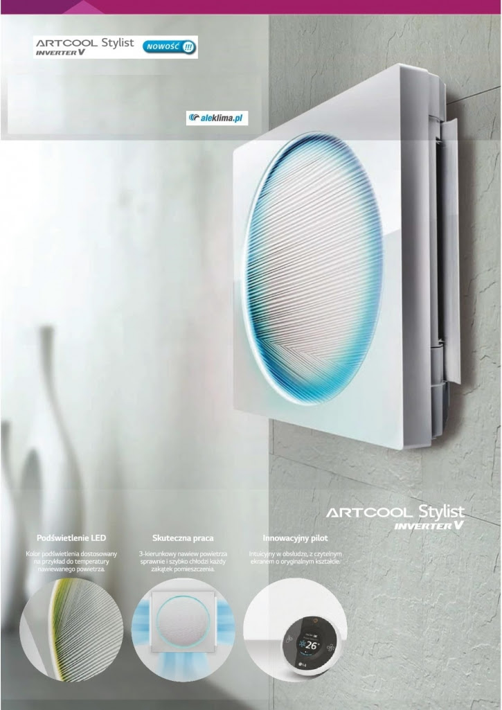 klimatyzator cienny LG G09WL Artcool Stylist komplet klimatyzator cienny LG G09WL Artcool Stylist komplet