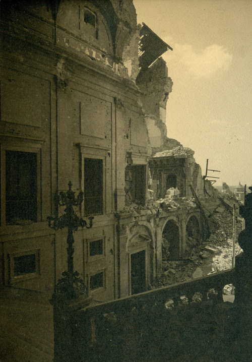 Alcázar de Toledo destruido en la Guerra Civil. Fotografía de Pelayo Mas Castañeda. Causa de los mártires de la persecución religiosa en Toledo