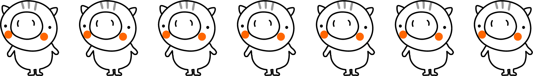 イノシシとうりぼうのイラスト 無料イラスト フリー素材