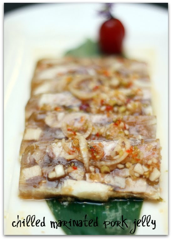 chilled marinated pork jelly