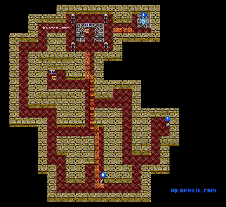 王家の墓 マップ Dq4 全ての町 ダンジョンのマップ一覧 Fc版ドラゴンクエスト4 完全攻略 Dragon Quest4 ゲーム攻略メモ