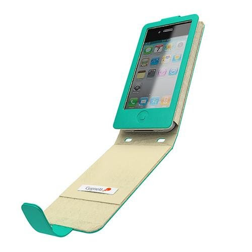 Cygnett Ultra-Soft Leather Flip Case for iPhone 4 (Lavish Turquiose) (Fits AT&T iPhone)