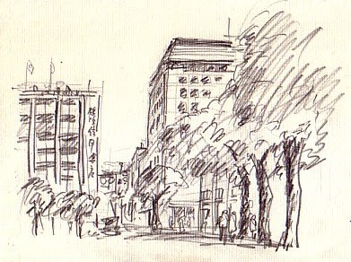 鉛筆画 スケッチ 風景画 横浜 教室