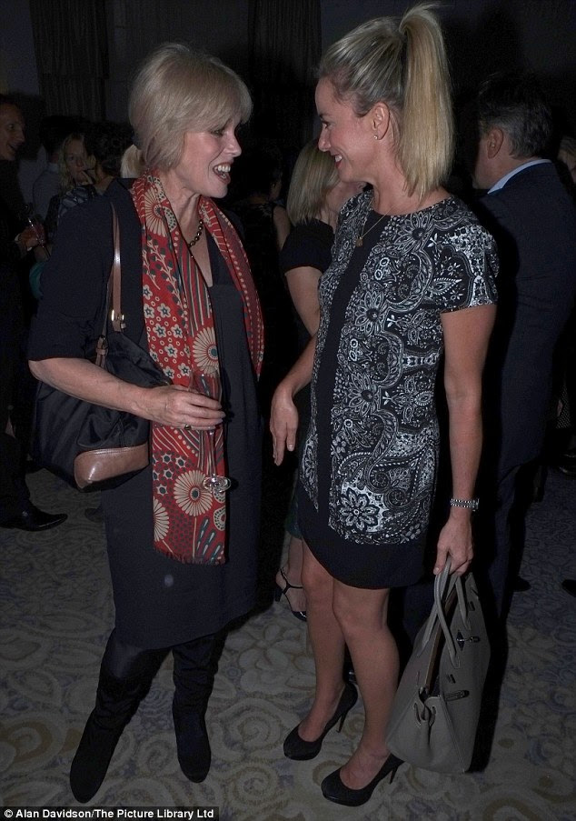 I'm doing ok:Tamzin Outhwaite chats away with Joanna Lumley at the launch of the new James Bond book Solo