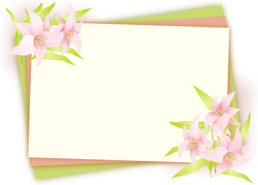 フリーイラスト 百合の花の飾り枠でアハ体験 Gahag 著作権フリー写真 イラスト素材集
