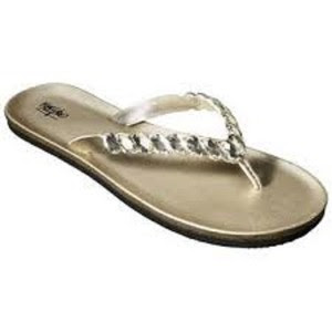 ... Mossimo Lula Gem Stone Flip Flops Gold Size 5 6 7 8 9 10 11 New | eBay