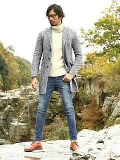 チェスターコート グレー の冬のコーデ メンズに人気のグレーのチェスターコートを紹介