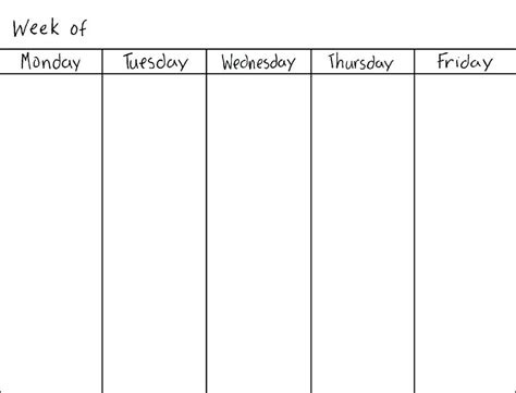 Calendars are the key to keeping your personal and professional commitments organized. monday to friday blank calendar printable calendar template printable