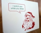 Snarky Santa Christmas Cards Set of 10 - Creepy Bastard