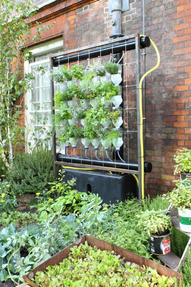 ... www.facebook.com/GrowFoodNotLawns Homemade vertical hydroponic garden