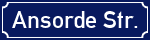 StraÃ�enschild Ansorde Str.