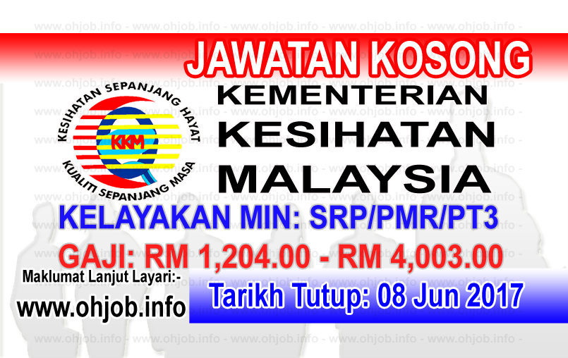Jawatan Kerja Kosong KKM - Kementerian Kesihatan Malaysia logo www.ohjob.info jun 2017
