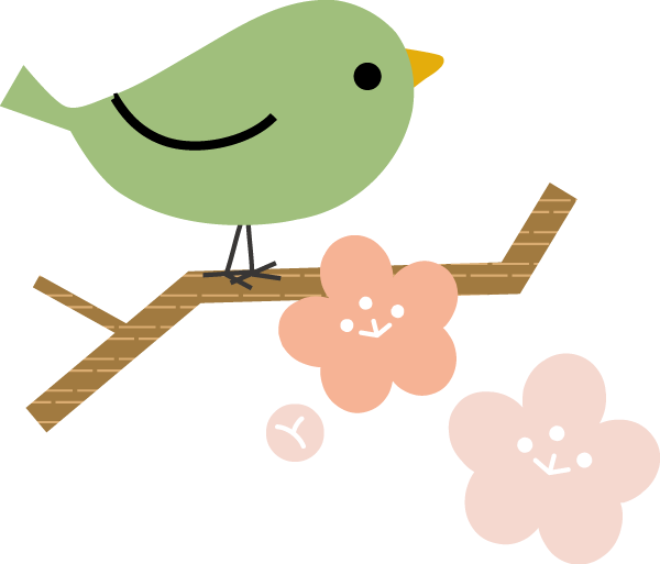 春のイラスト 無料イラスト素材 梅 うぐいす
