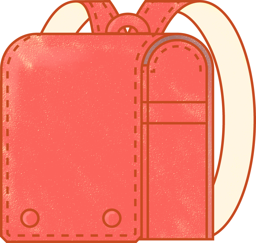 ランドセルのイラスト 時間割チェックに蓋が開いたｖｅｒ も 可愛い無料イラスト素材集