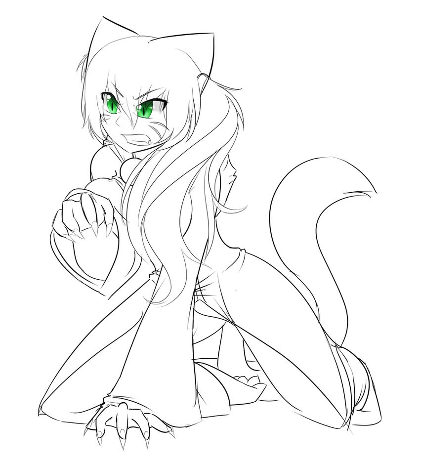 Anime Outline Drawing at GetDrawings | Free download