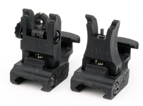 A.R.M.S. #71L series, Front and Rear Sights Set. Black
