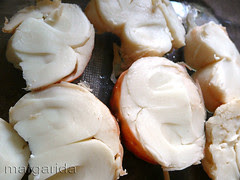rodajas en brochetas