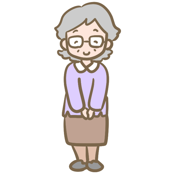 おばあちゃんイラスト ただ素晴らしい花