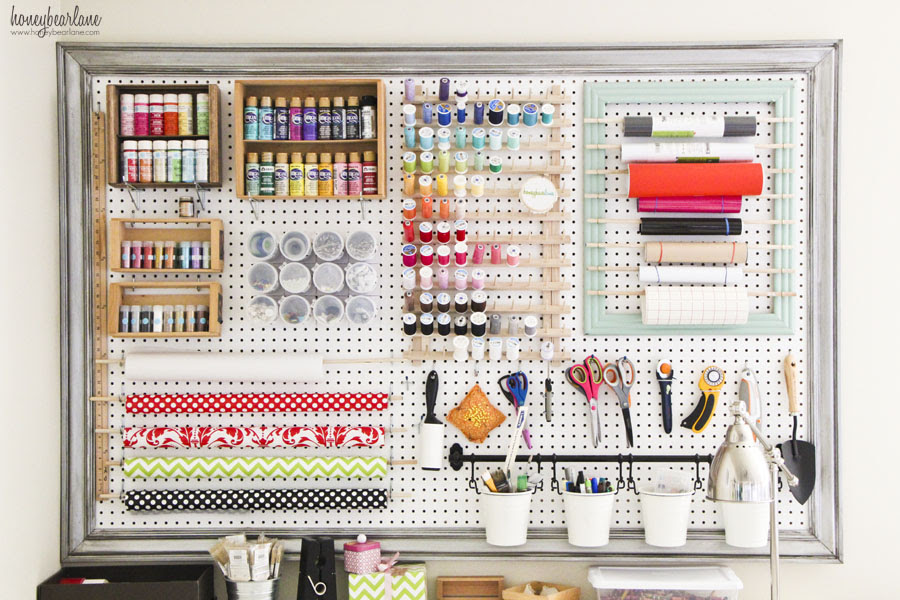 Pegboard Ideas For Craft Room - Craft Room Pegboard Organization - See more ideas about craft room, craft room organization, pegboard craft room.