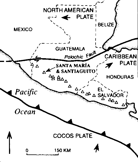 of Santa María Volcano in composite volcano diagram. of Santa María Volcano in