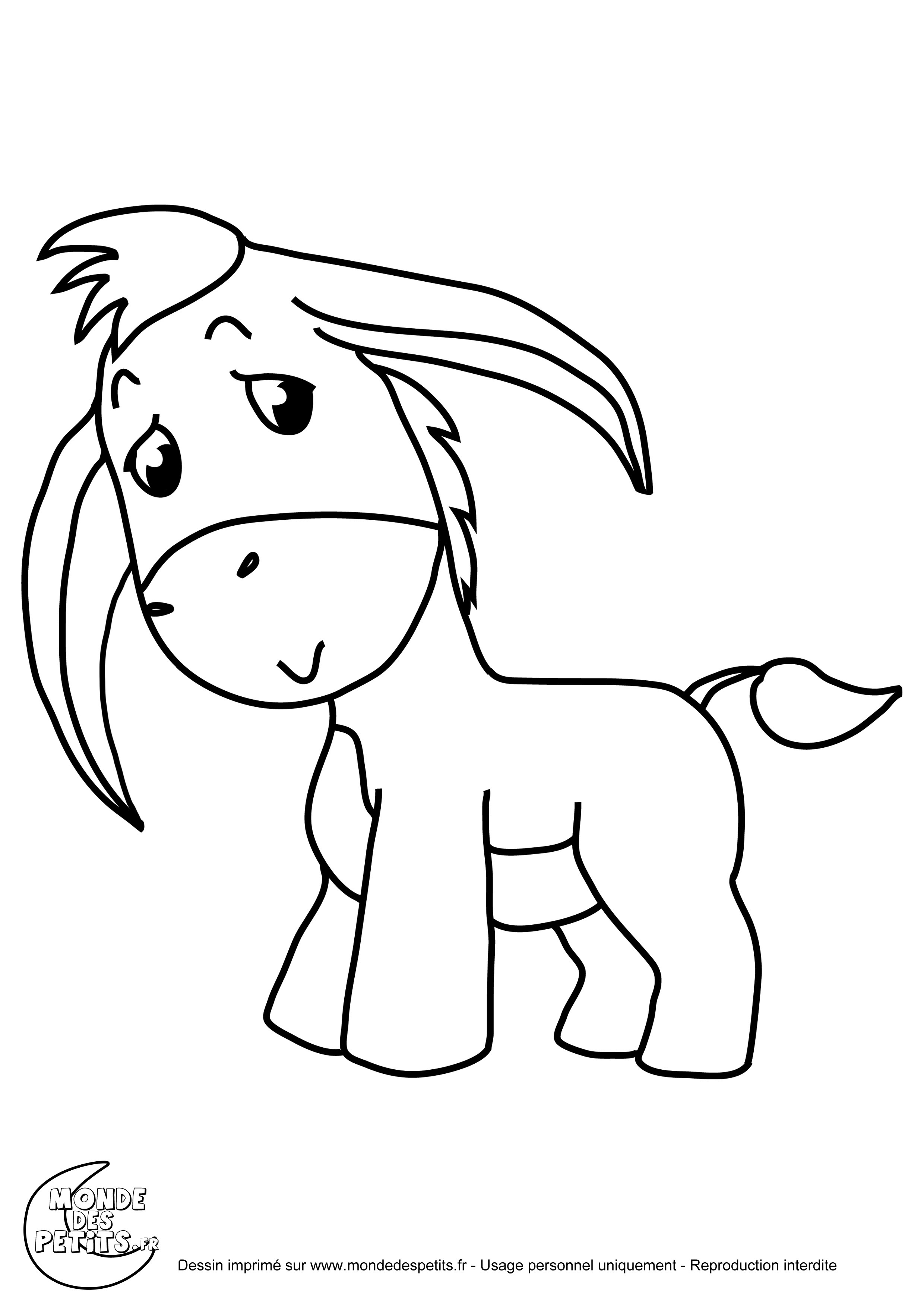 Coloriage animaux le petit ¢ne Coloriage   imprimer