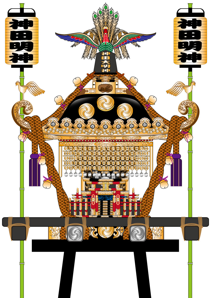 神田明神 大神輿 神輿イラスト