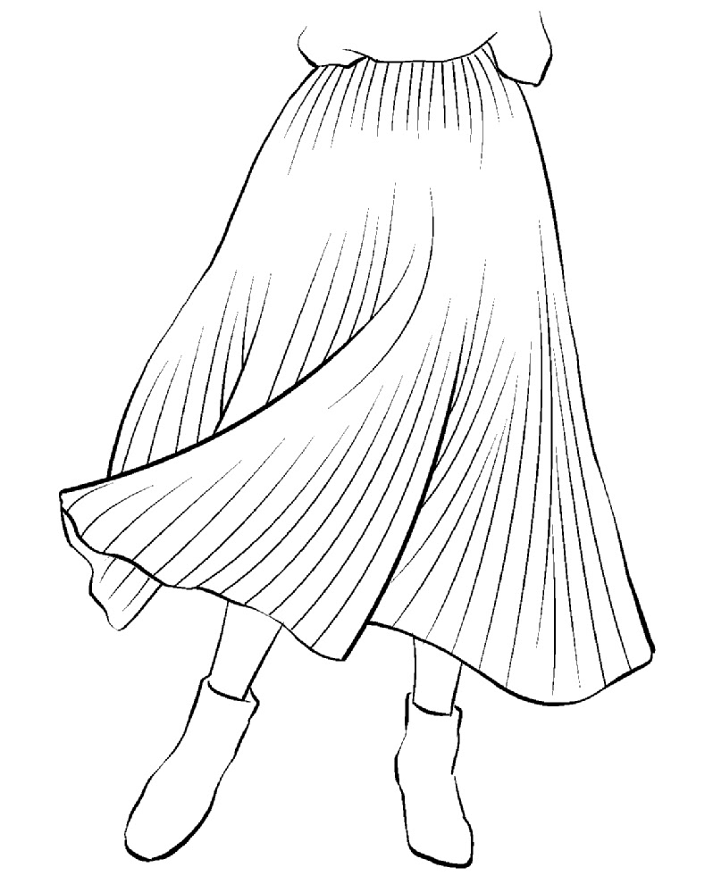 漫画テクニック スカートの描き方 制服スカート編 シワ ベタの入れ方 Oyukihan S Blog 漫 パワー充電所