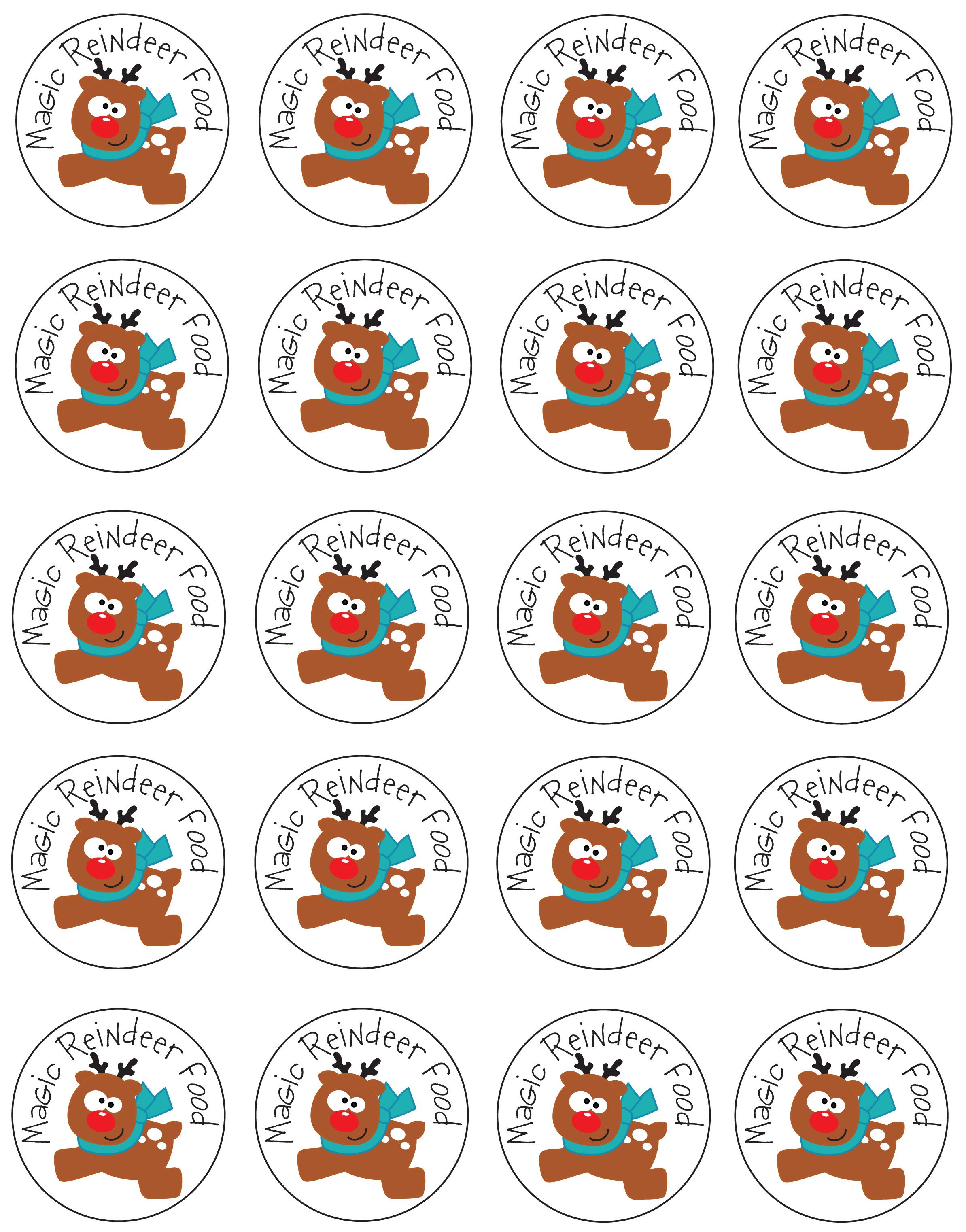 magic reindeer food free printable tag - Clip Art Library