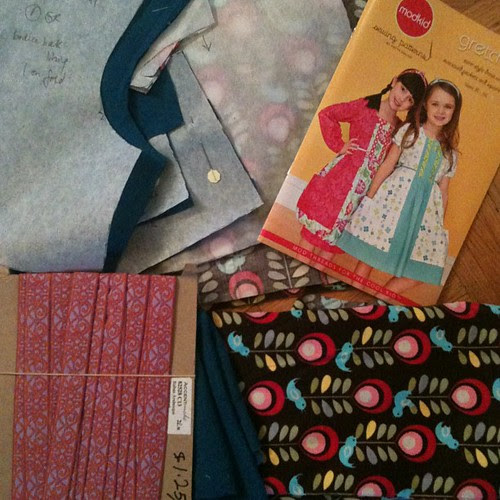 Getting ready to sew Frida's birthday dress: ModKids Gretchen