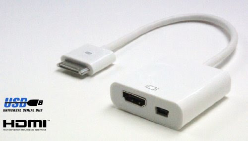 Binair Systems - Adaptateur Hdmi pour iPad / iPhone / iPod avec fonction chargeur. Regardez vos vidéos en haute définition sur un écran HD. Flux audio et vidéo vers HDMI. Port HDMI + micro USB. Plug and Play. Câble flexible.