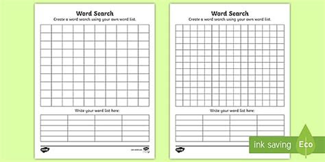 Browse blank word search grid resources on teachers pay teachers, a marketplace trusted by millions of teachers for original . blank word search template printable literacy games