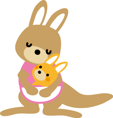 カンガルーのイラスト 無料イラストフリー素材