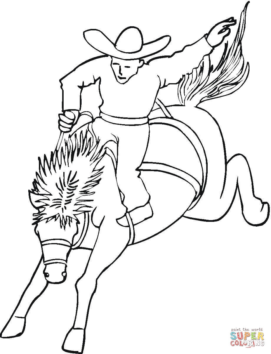 Clicca su disegni da colorare di Cowboy a cavallo