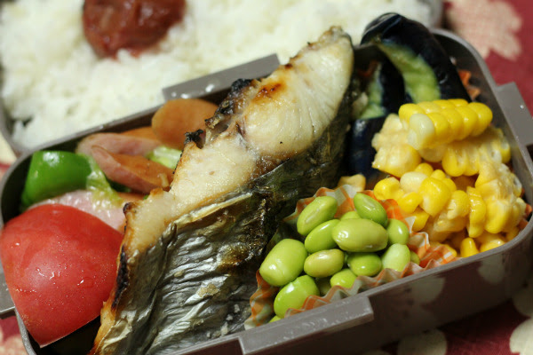 サワラの塩焼き弁当 絵とガーデン アンの庭