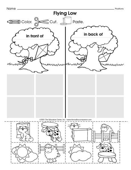 positional words positional words kindergarten kindergarten
