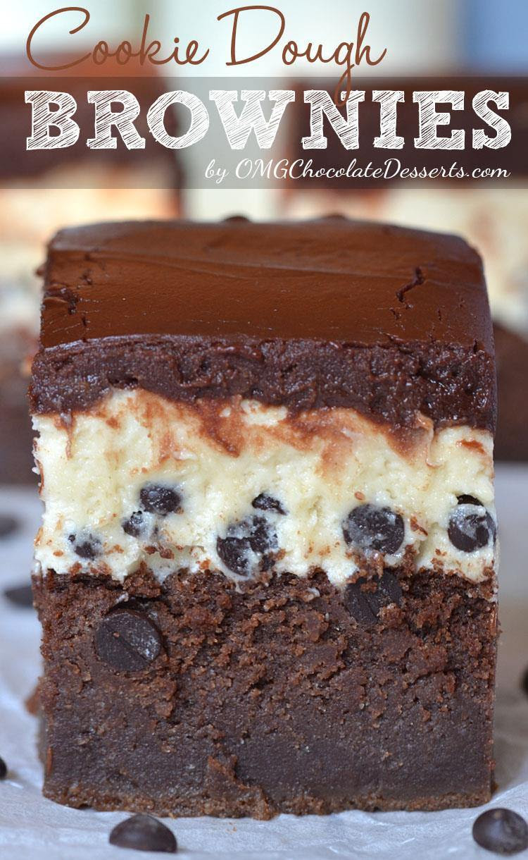 Cookie Dough Brownies | Chocolate Dessert Recipes – OMG ...