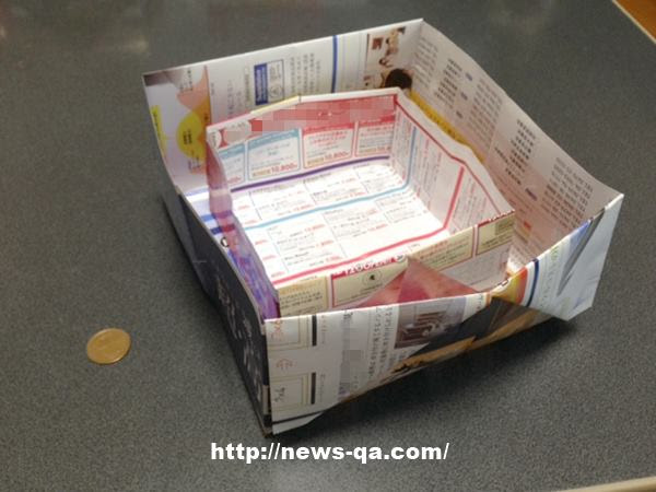 箱の作り方 長方形のチラシで簡単にできるよ ゴミ箱として大活躍 ニュースｑ ａ