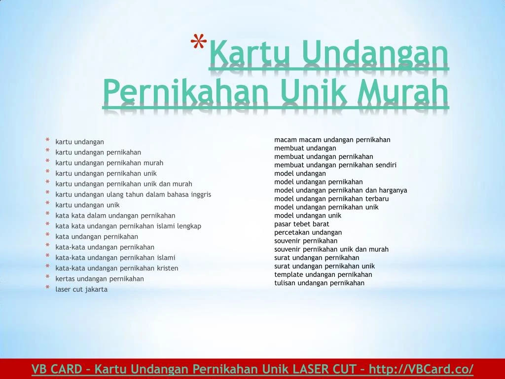PPT - Kartu Undangan Pernikahan Unik Elegan Laser Cutting 