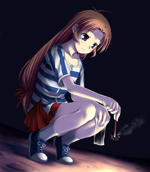 Tinami イラスト 線香花火