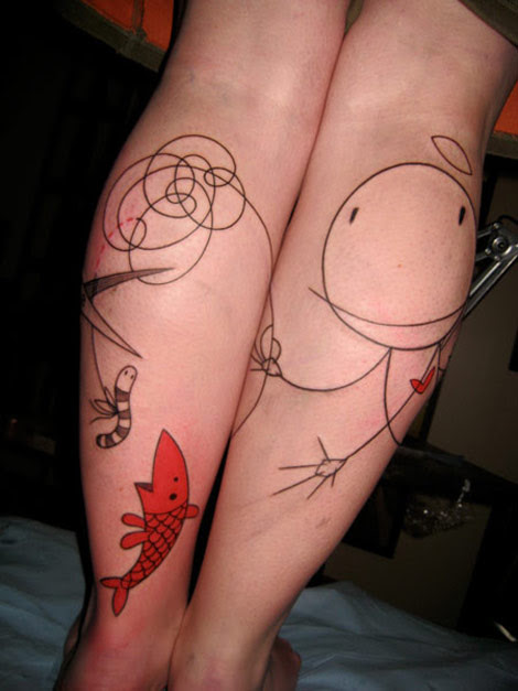 Forget your old tattoos, get the new playful ink done! It's artsy!