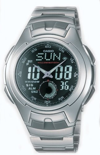 Casio Men's AQ160WD-1BV Ana-Digi Electro-Luminescent Sport Watch