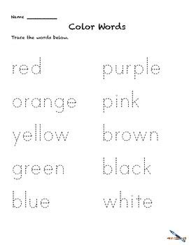  color words activities prek 1 colors worksheets learn color with ipad book