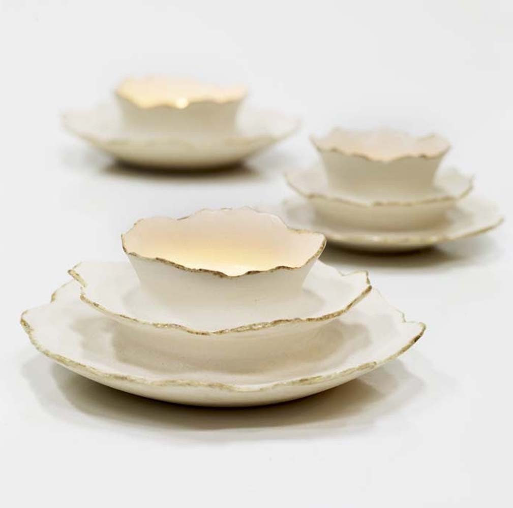 Wheel-thrown Bone Votive by Sara Paloma