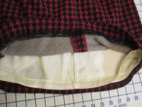 Hem Lace and Lining French Seams