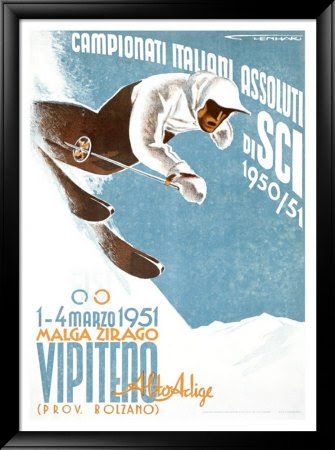Campionati Italiani Assoluti di Sci Framed Giclee Poster Print, 36x48 